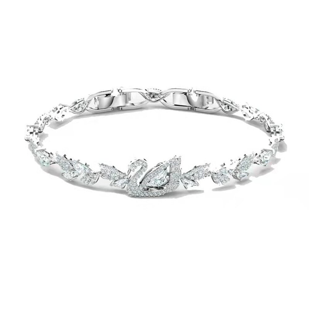 Swarovski Swan Button Bracelet
